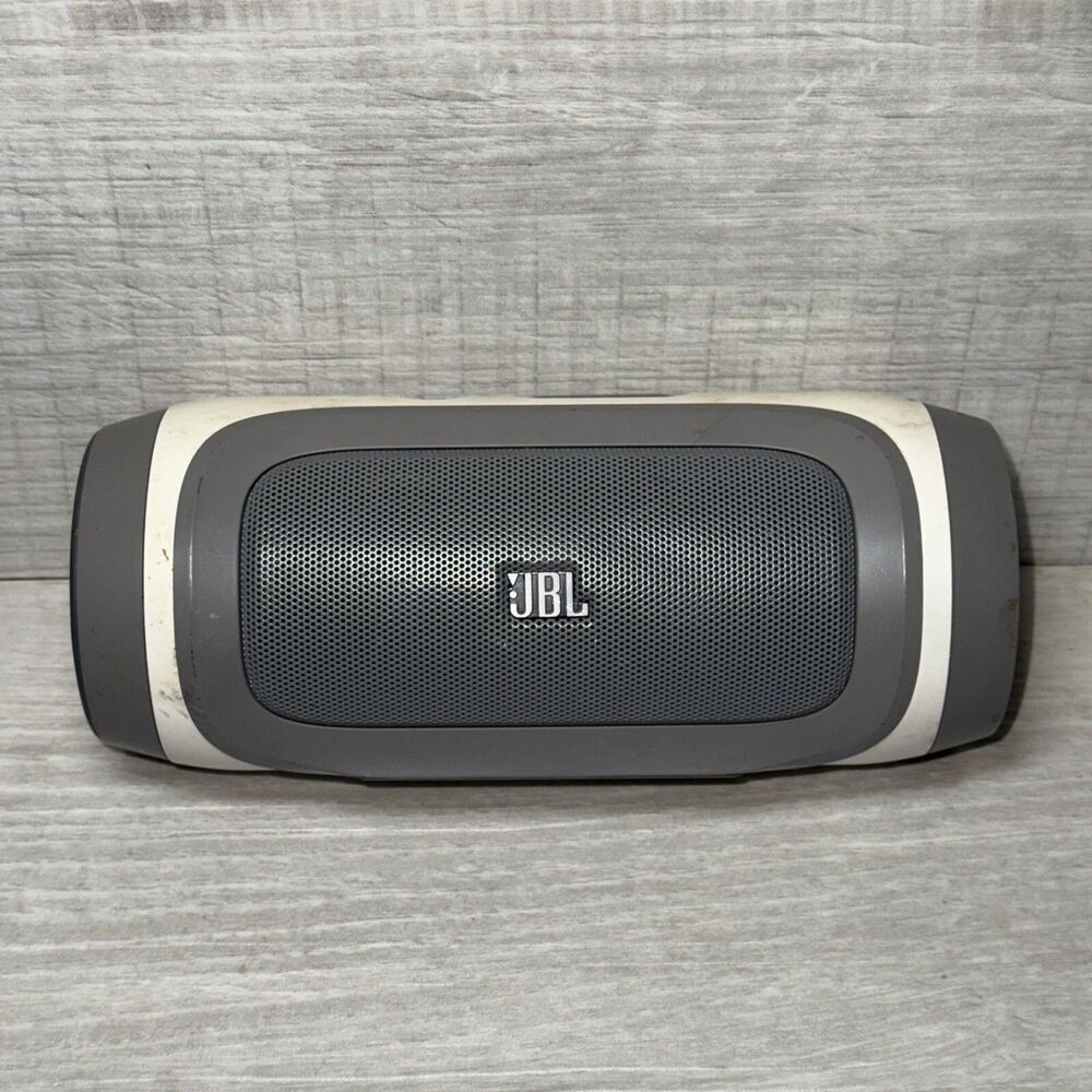 JBL Charge Gray & White Portable Wireless Bluetooth Speaker